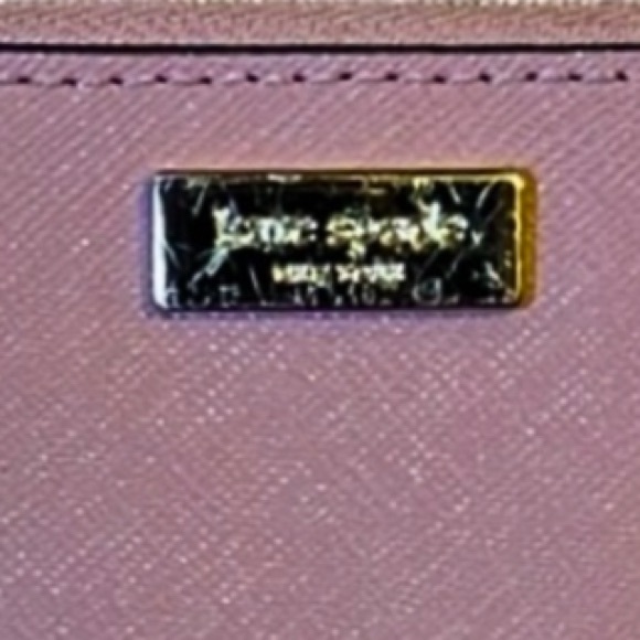 KATE SPADE Dusty Pink Gold Key Ring Card Holder - Picture 6 of 12